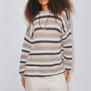 BDG Striped Knit Long-Sleeve Sweater